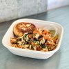 Vegetarian PowerBall Ricotta fritter with mediterranean Chickpea