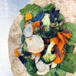 Vegan Wrap w. Hummus & Grilled Seasonal Veg